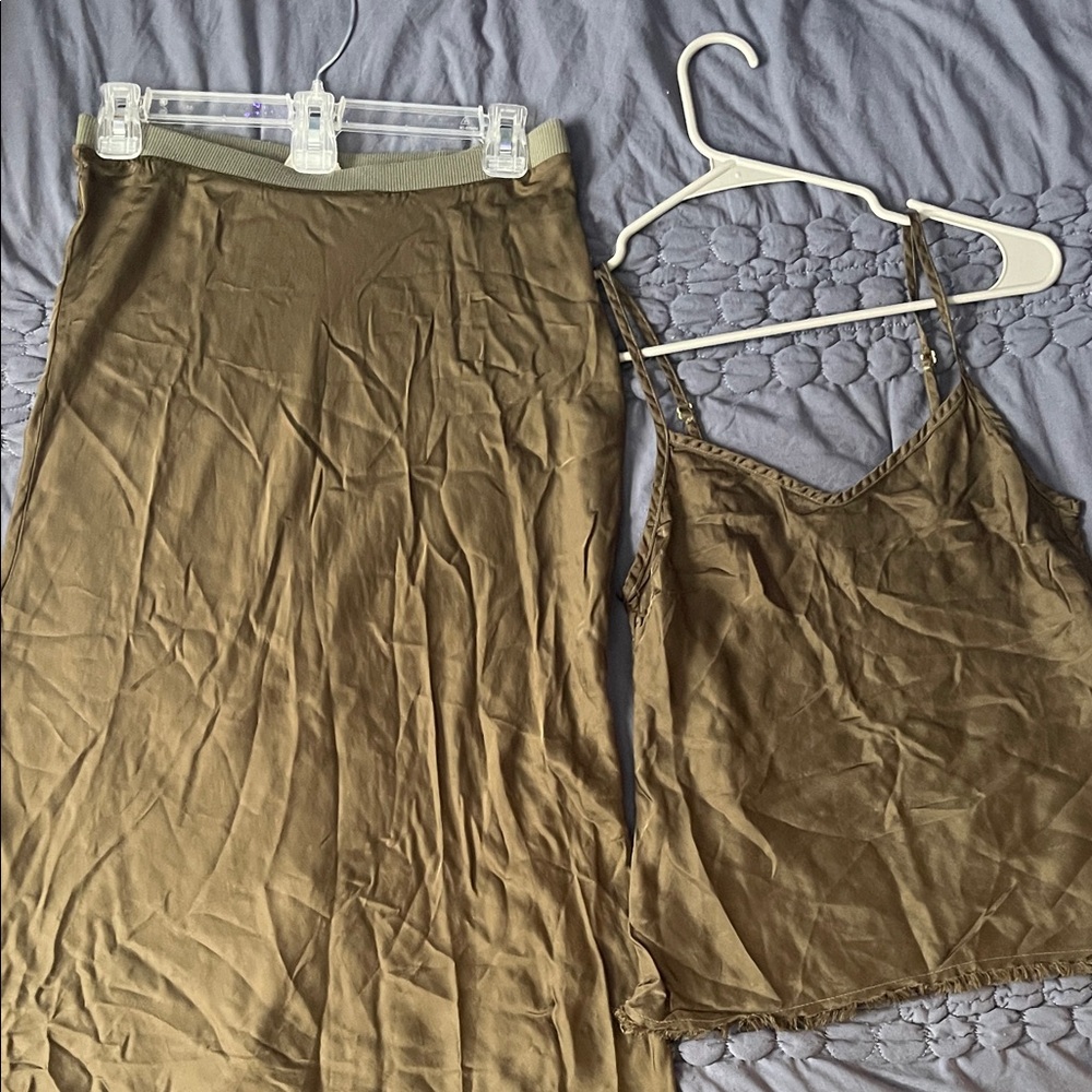 Nation LTD Khaki Skirt Set